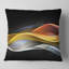 Motif de vagues 3D or et argent 3D - coussin abstrait imprimé-29366569-29366572