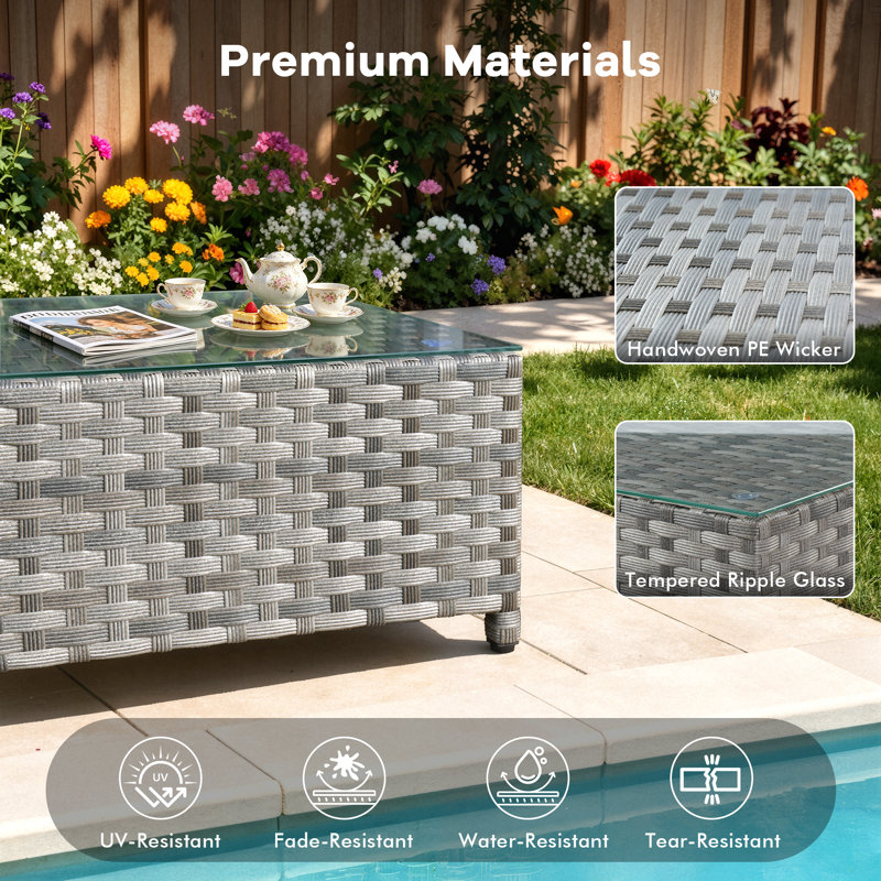 Grano 6 - Person Modular Patio Conversation Set with Cushions, Beige