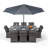 Karas 8 Seater Dining Set with Cushions and Parasol-39926018