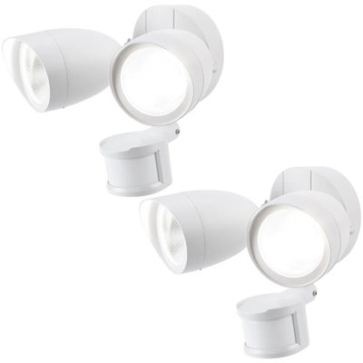 Projecteur extérieur de sécurité à double crépuscule à DEL avec capteur de mouvement, crépuscule à l'aube, 20 watts, lumière du jour 5000K