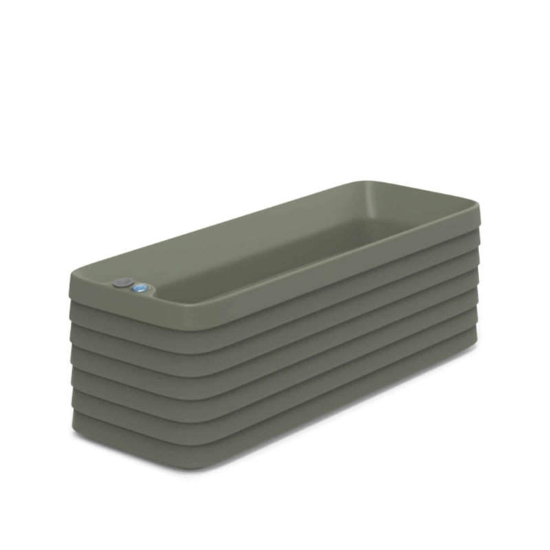 Boîte à fleurs Slat TruDrop, Vert, H 12 po x l 35 po x P 13 po