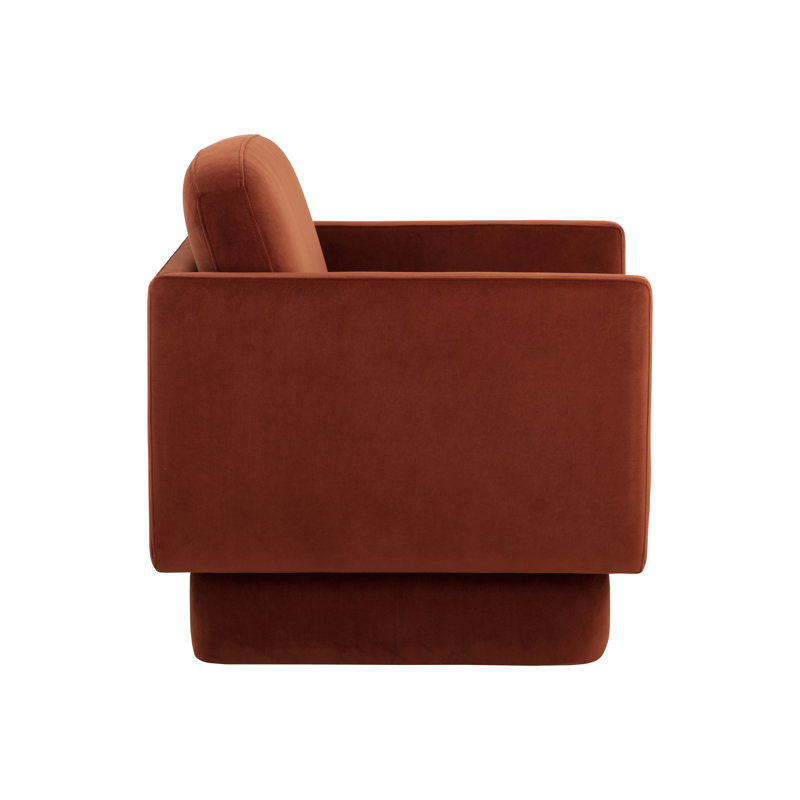Lounge Chair, Orange Polyester