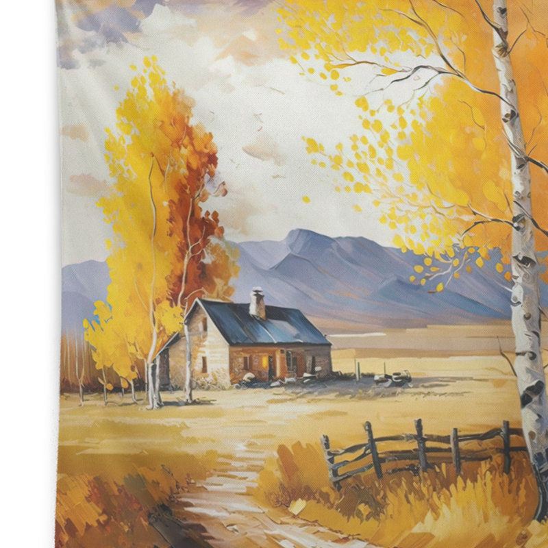 - Tapisserie murale paysage, H 32 po x l 39 po