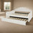 Velvet Upholstered Daybed With Elegant Shell Design And Trundle – Full Size Frame,Classic Upholstered Frame-1940419683