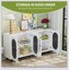 Buffet moderne avec portes en acrylique, armoire de rangement autoportante moderne-313726307