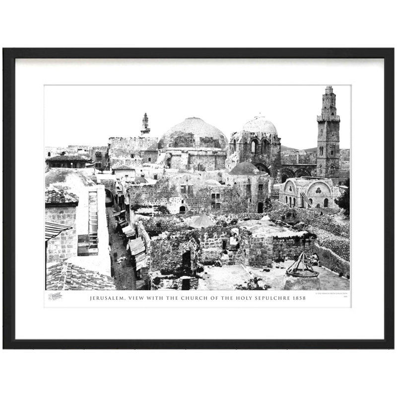 Jerusalem, View With The Church Of The Holy Sepulchre 1858 - Single Picture Frame Print, 40cm H x 50cm W x 2.3cm D