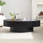 Table basse 43,7 pouces Modern Handcraft Drum Ellipse | Pour le salon-79883308