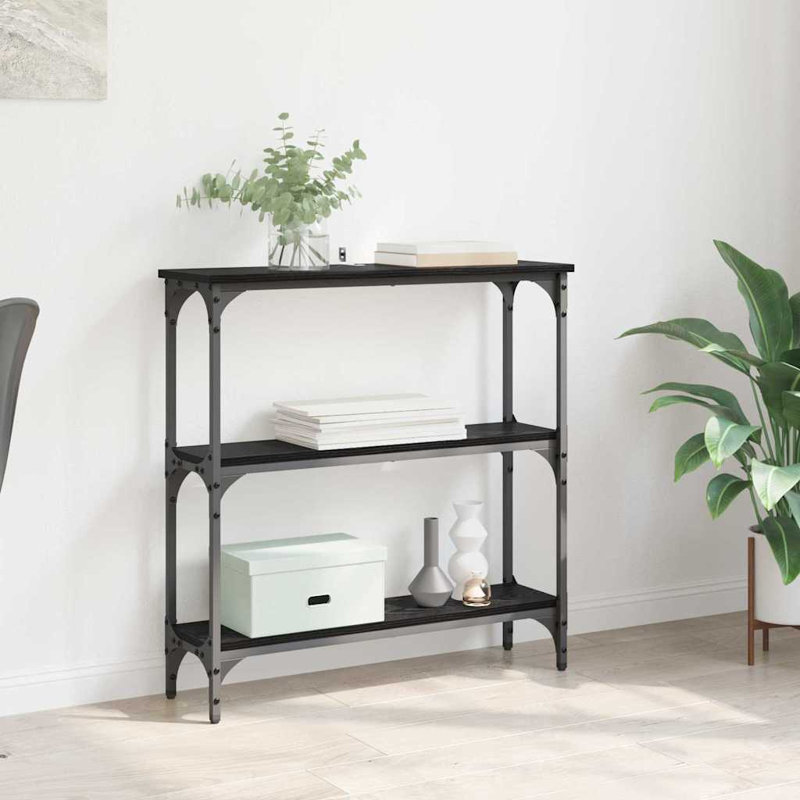 Console Table, Black Oak, 75cm H x 75cm W x 22.5cm D