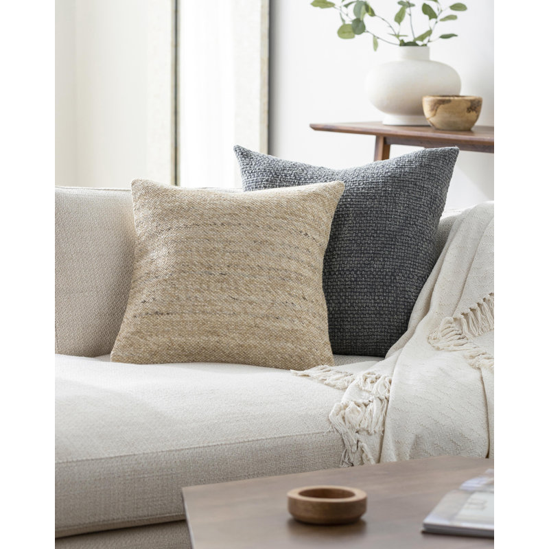 Alcona Wool Throw Pillow, Pillow Cover Only - No Insert, 18" x 18"