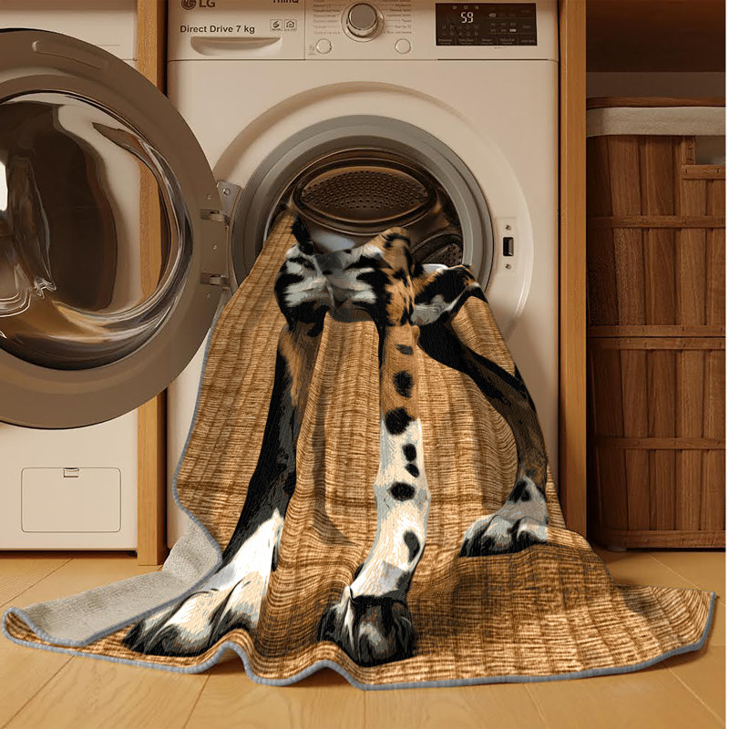 Washable African Wild Dog Wildlife Area Rug, Runner 2' x 4'