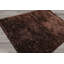 Tapis multicolore en polyester à poils longs fabriqué à la main chocolat, blanc-2118311067