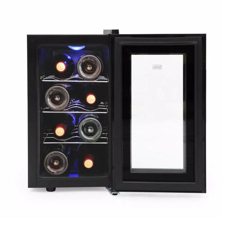Black Thermoelectric Freestanding Wine Cellar with LED Display