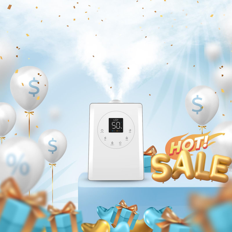 White Smart Warm and Cool Mist Humidifier with Voice Control