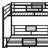 Twin Over Full Size Bunk Bed With Ladders, L Shaped Metal Bunk Bed Frame