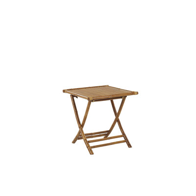 Wemple Square Bamboo Solid Wood Outdoor Bistro Table - 70 cm W 70 cm D