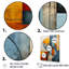 «Orange and Blue Cubism Assemblage II - Abstract Collages», art mural sur toile-443486732-443486735