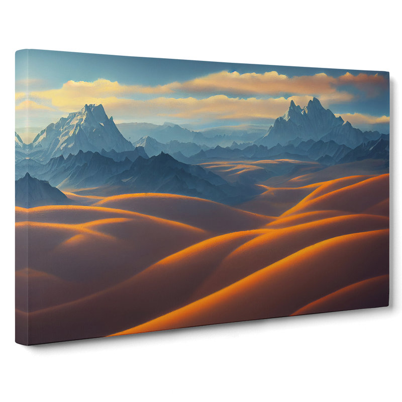 Flashy Mountain Landscape - Wrapped Canvas, 50cm H x 76cm W x 3cm D