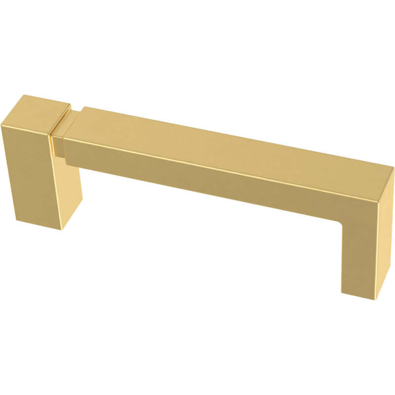 Ensemble de poignées barre asymétrique 5,0625 po, Laiton brossé, 3"