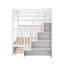 Lit superposé double au dessus d'un lit double avec escalier et lit gigogne-1782296186-1782296185