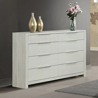 Commode en bois avec 8 tiroirs de rangement pour la chambre à coucher