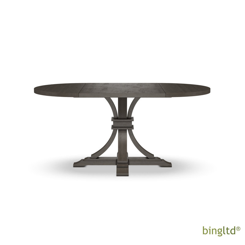 Ladislav Extendable Round Dining Table, Nickel