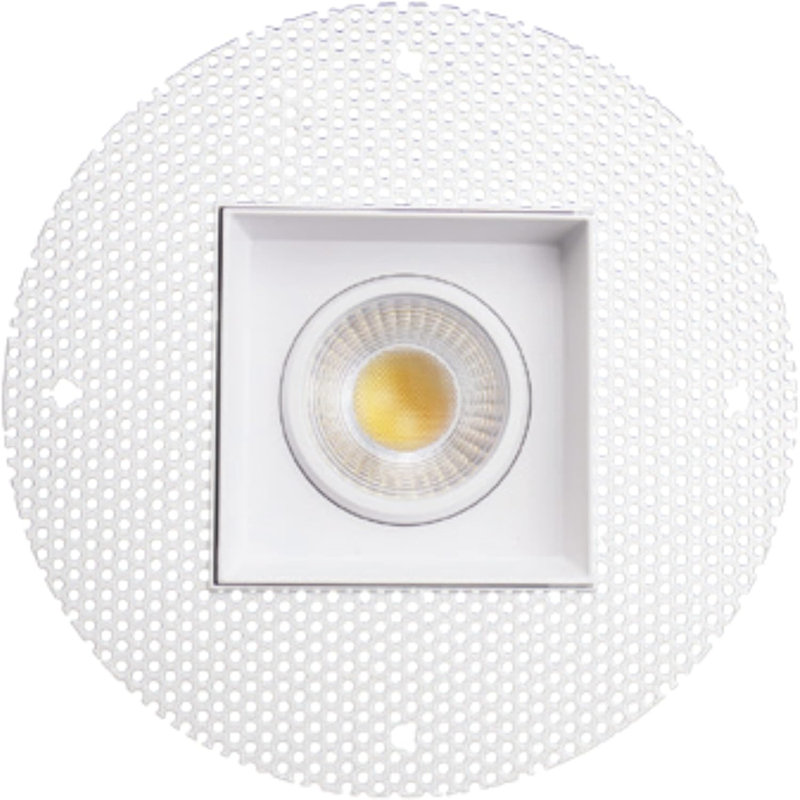 Luminaire à cardan carré 4 "sans culot 14W? 1100 lumens 4CCT 4", Blanc
