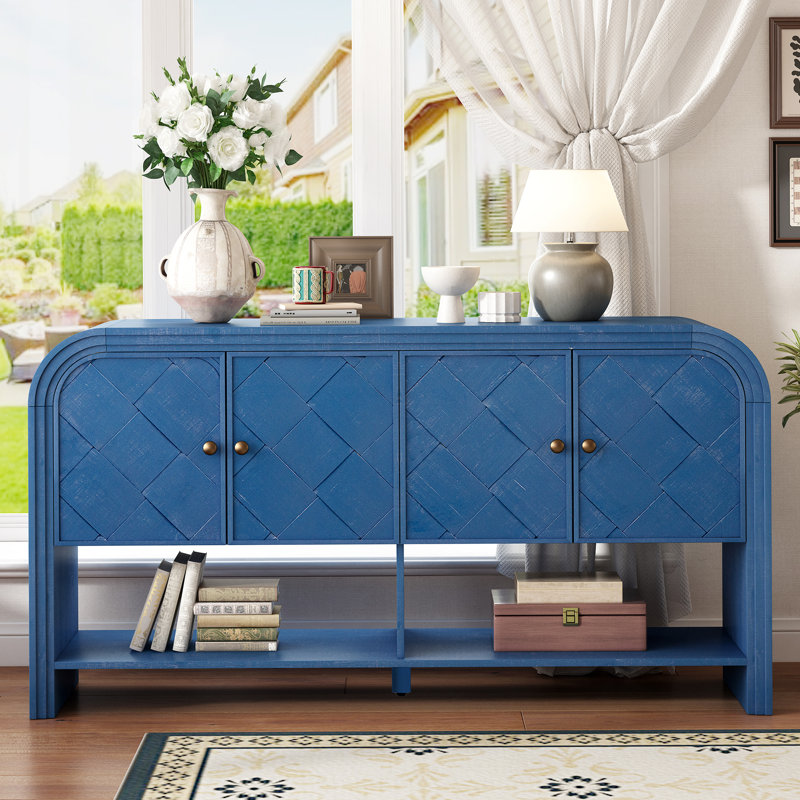 Buffet 59,8 po avec 4 portes Verne, Bleu