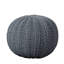 Pouf rond en coton 20 po beige-966207519