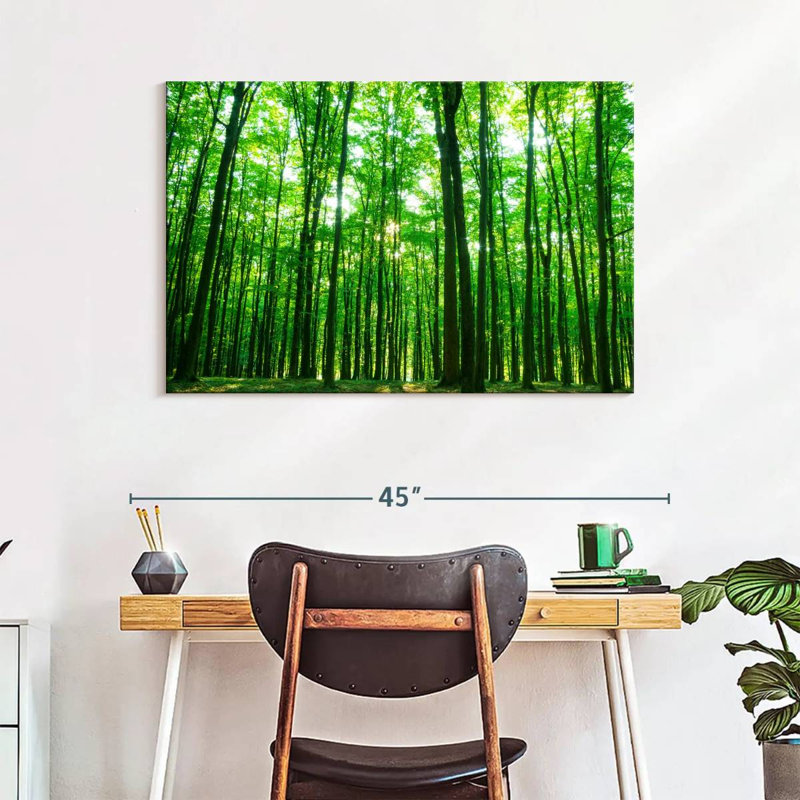 Alvord ensoleillé vert forêt, H 26 po x l 39 po