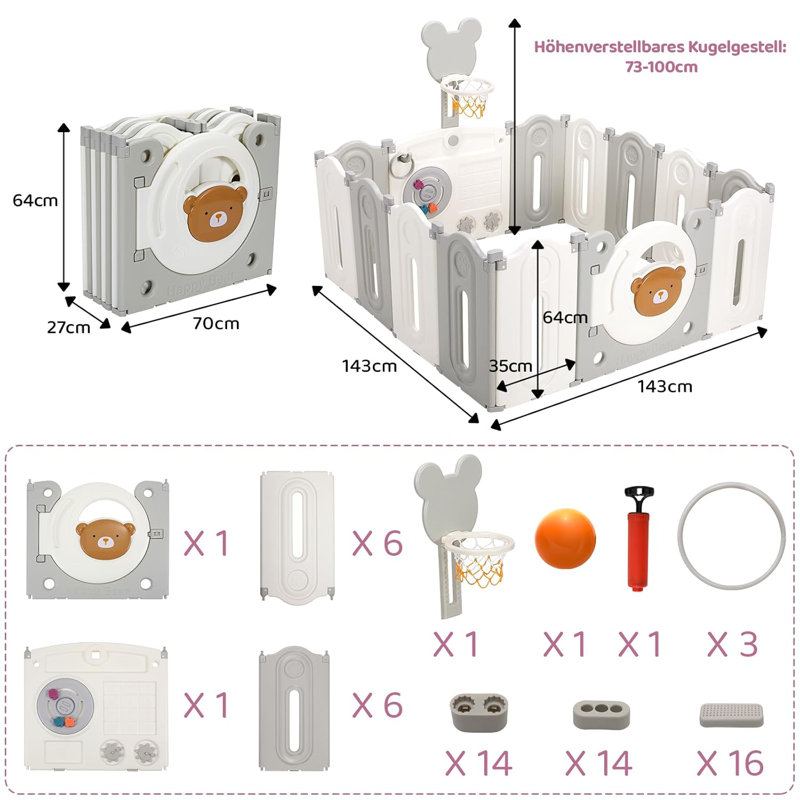Veradzin Portable Cat Playpen