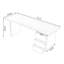 Bureau rectangulaire blanc en bois massif et manufacturé avec 3 tiroirs-109580541