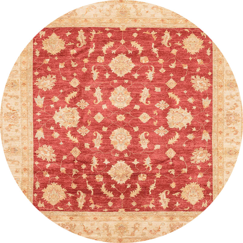 Comegno Abstract Indoor Rug, Round 5'