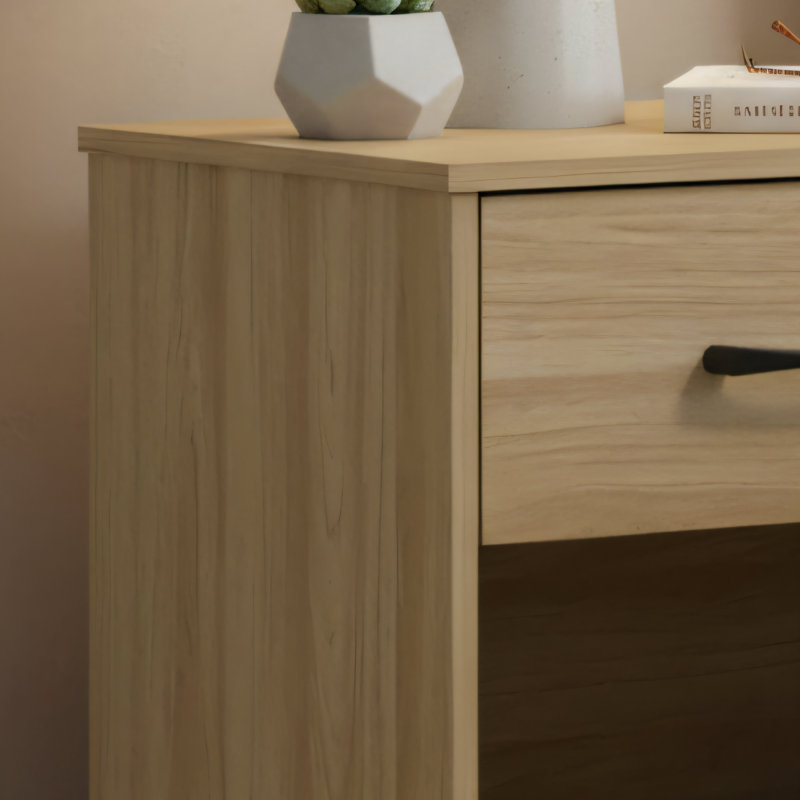 Brown, Minimalist Bedside Table With Single Drawer Design; Ideal For Small Homes And Apartments., Brown