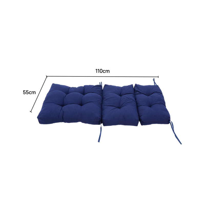 Tri-fold Back Cushion, Navy Blue