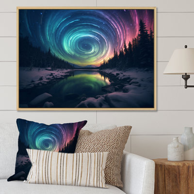 «Ethereal Northern Lights Water Reflections», reproduction sur toile