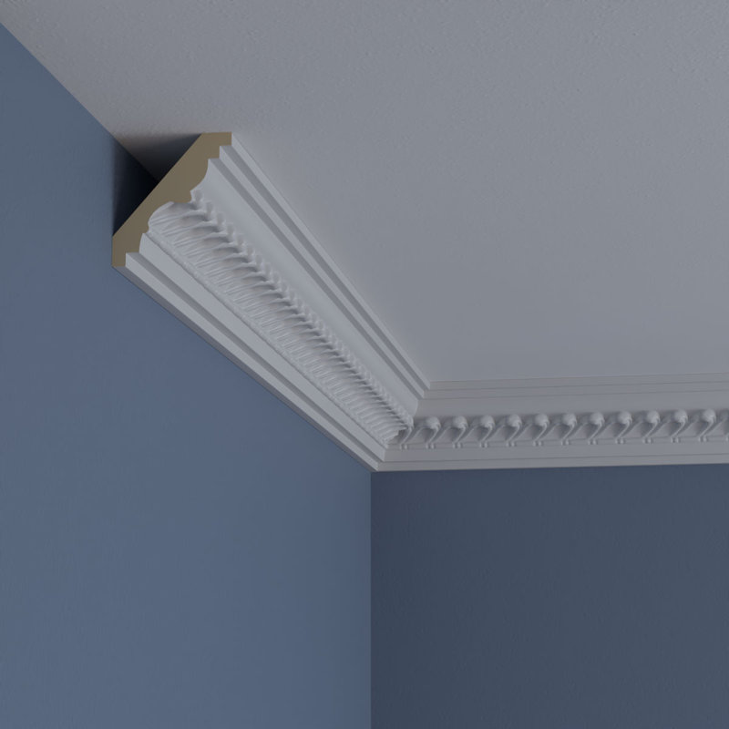 Barcelona White Polyurethane Crown Moulding 94 1/2"