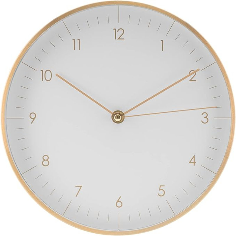 Horloge murale LUUK LifeStyle Quartz avec mouvement silencieux et sans tic-tac, design scandinave, idée de pendaison de crémaillère, décoration, en blanc