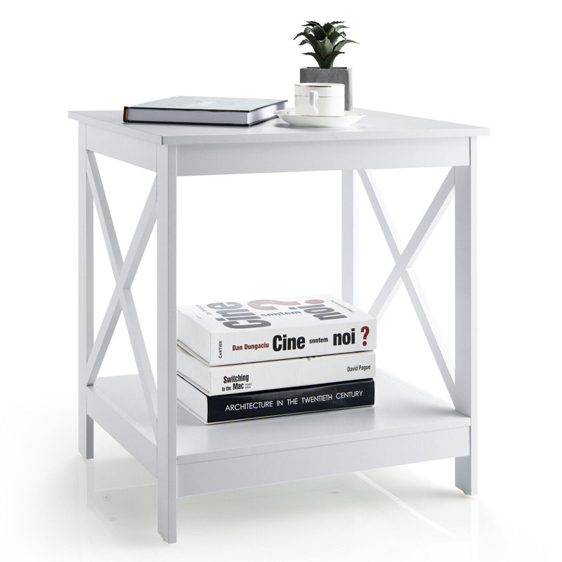 51 cm W Bedside Table, White