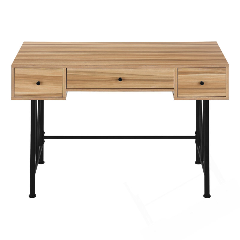 Iron Computer Desk, Brown