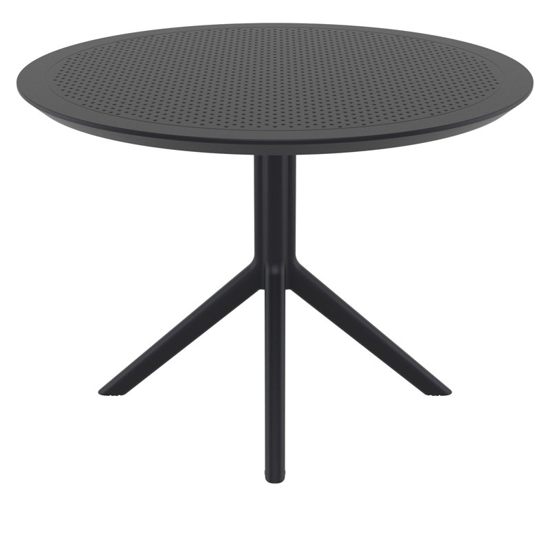 Table de salle à manger extérieure Aylssa, Noir