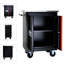 Chariot multi-outils, 20,63 * 12,99 * 25,16 pouces - Chariot noir et rouge avec un poids net de 36,39 lb