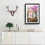 Reflection of the Pink Blossom Trees - Picture Frame Painting Print-55598130-55598131
