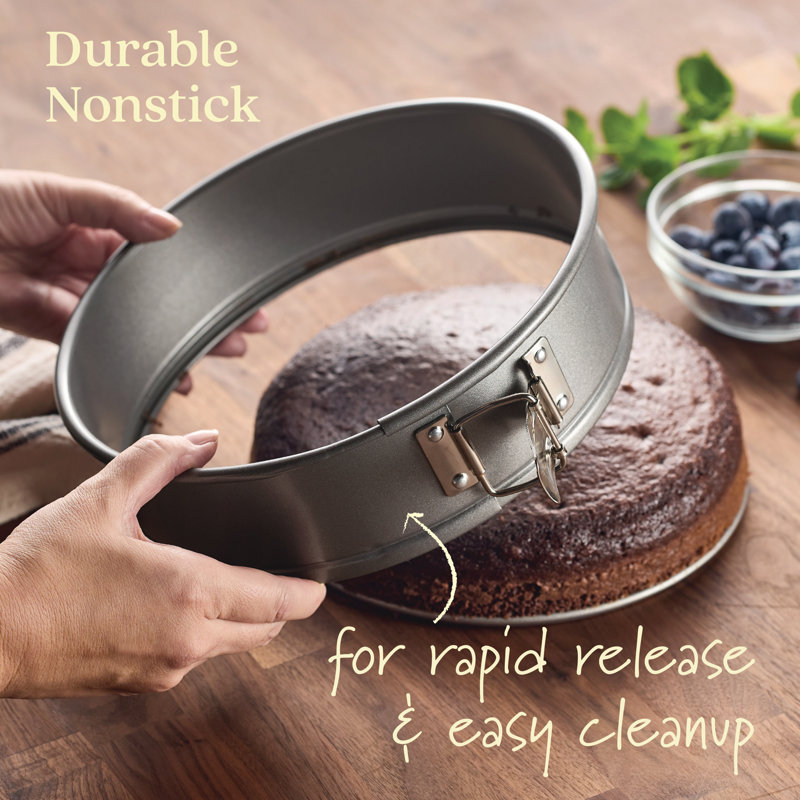 Anolon Advanced Bakeware Nonstick Round Springform Pan, 9 Inch, Gray