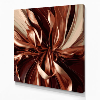 Lyrical Abstraction 7 Brown Canvas Wall Art