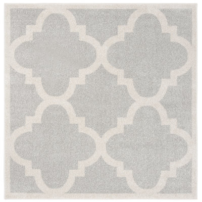 Tapis géométrique gris clair / beige Ammundsen