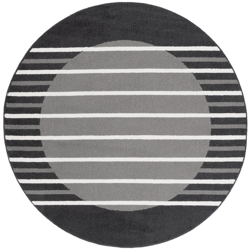 Lilja Performance Striped Rug, Round 6'7"