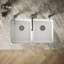 Riverby 33" Enameled Cast Iron Undermount Double Basin Kitchen Sink-833480955
