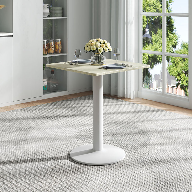 Unicoi Metal Base Dining Table, White