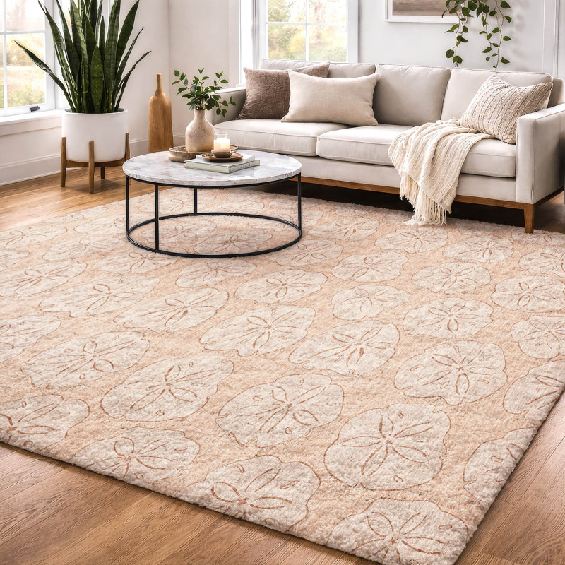 Premium Machine Washable Dream Shag ADS189 Sand Dollar Rug, 9' x 12', Nectarine
