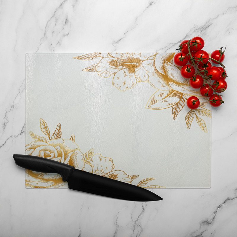 Rose Glass Chopping Board